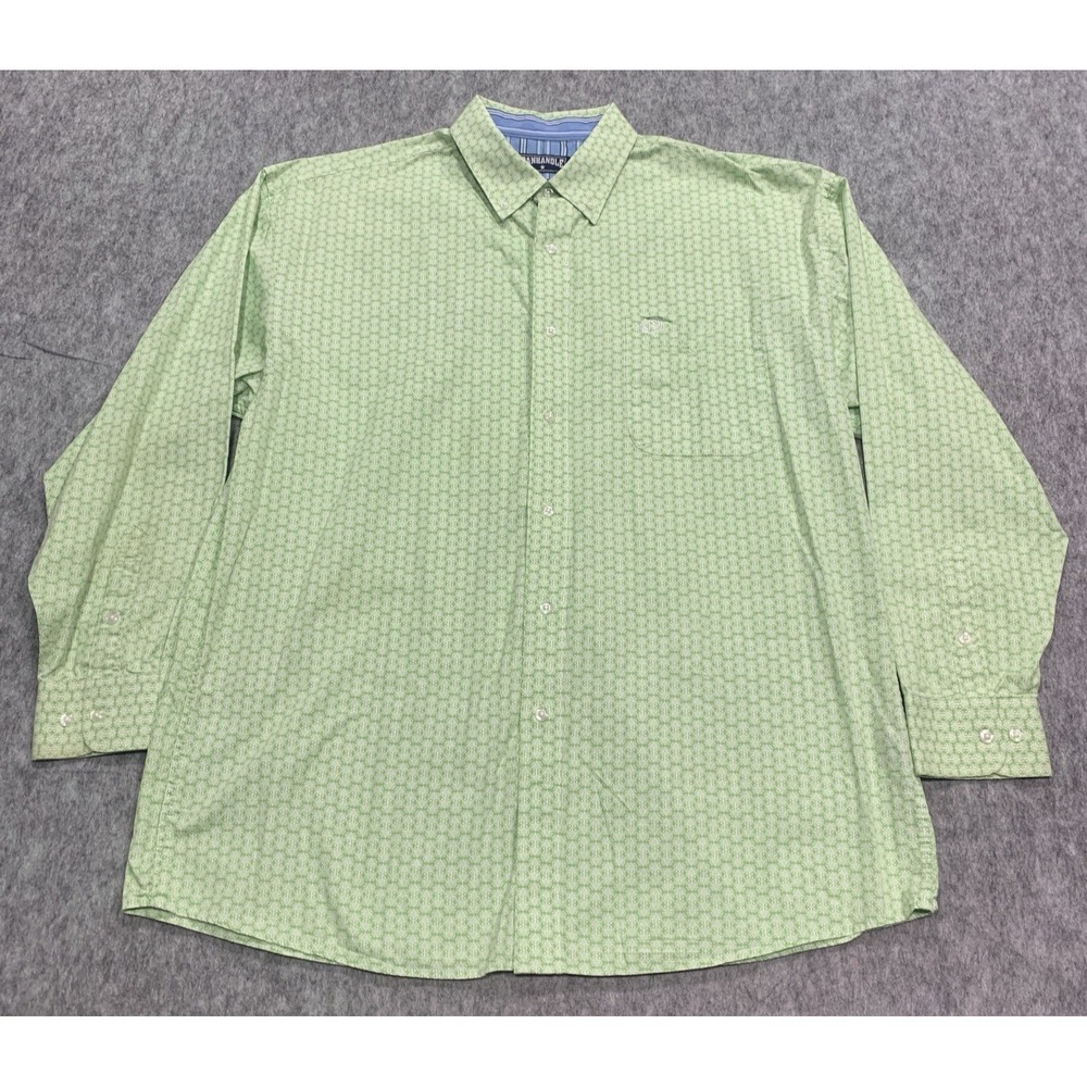 Panhandle Slim Men's Green Button Down Long Sleeve Western Shirt - Size L